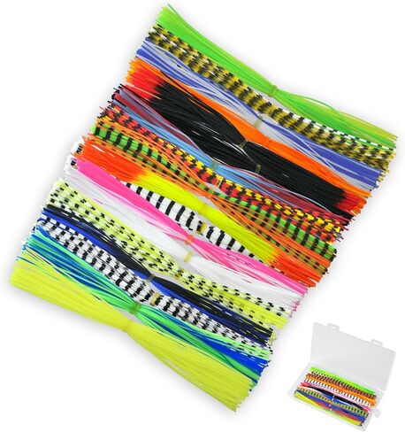 18 Colors Silicone Skirt Legs Fly Tying Materials for Jig, Spinnerbait, Texas Rig – Lead-Free Rubber Jig Skirt, DIY Lure Making Supplies for Trout Bass Panfish in Kuwait