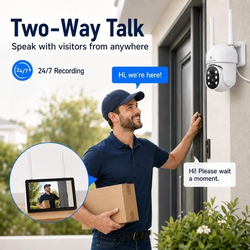 Camcamp Wireless Security Camera System with Monitor, PTZ Plug-in Outdoor in Kuwait