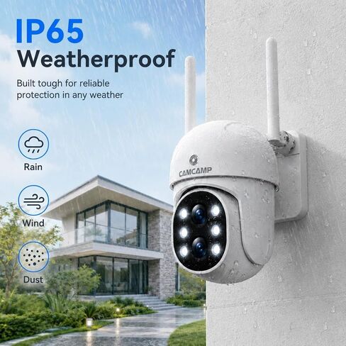 Camcamp Wireless Security Camera System with Monitor, PTZ Plug-in Outdoor in Kuwait