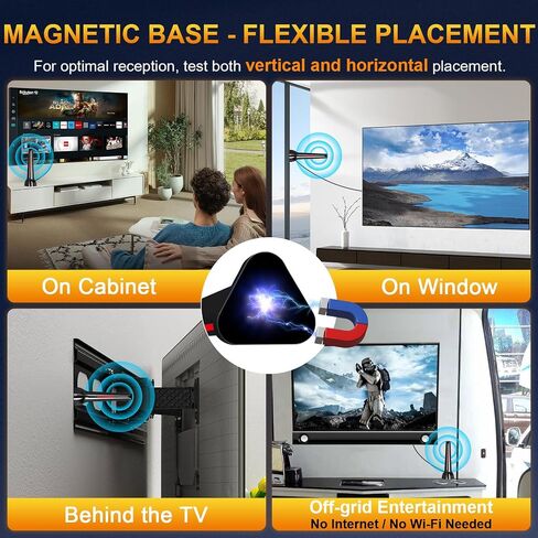 Indoor TV Antenna for Local Channels, Digital Antenna for Smart TV Indoor in Kuwait
