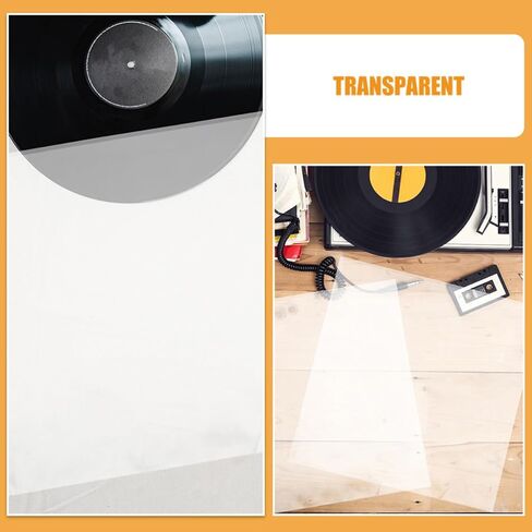 Vinyl Record Outer Sleeves 12pcs Plastic Protection for Albums in Kuwait