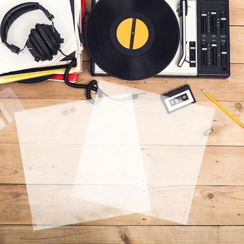 Vinyl Record Outer Sleeves 12pcs Plastic Protection for Albums in Kuwait
