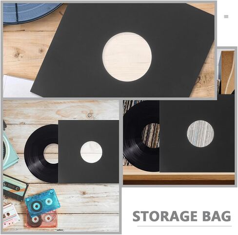 10pcs Inch Black Vinyl Record Sleeve Kraft Paper Protector in Kuwait