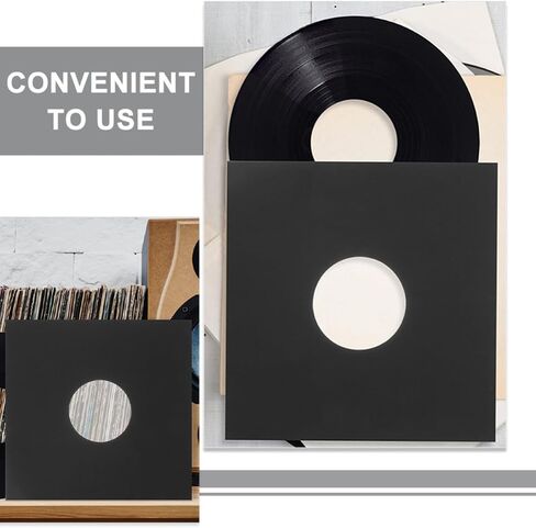 10pcs Inch Black Vinyl Record Sleeve Kraft Paper Protector in Kuwait