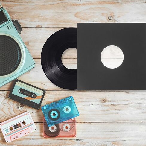 10pcs Inch Black Vinyl Record Sleeve Kraft Paper Protector in Kuwait