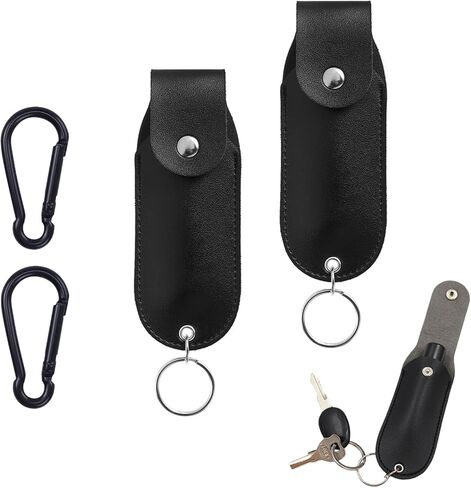 2 PCS Pepper Spray Pouch Professional PU Leather Pepper Spray Holder Keychain for Women's Personal Tools in Saudi Arabia
