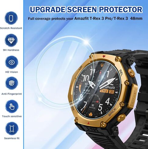 5 Pack for Amazfit T-Rex 3/3 Pro Smartwatch Screen Protector Anti-Scratch in Kuwait
