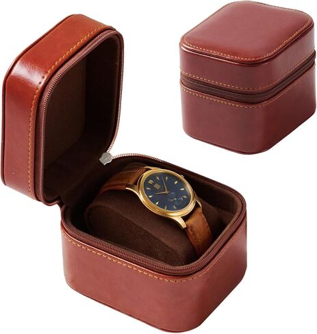 Single Small Watch Box with Removable Hidden Storage Pillow, Black in Kuwait