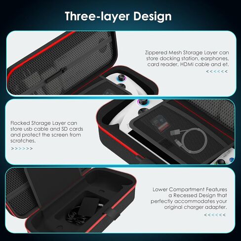 JDGPOKOO Hard Carrying Case for ASUS ROG Xbox Ally & ROG Xbox Ally X 7" 2025, 7 in 1 Accessories Bundle with 2 Screen Protectors, 4 Thumb Grip Caps, Portable Travel Storage Bag Fits Adapter, Cable in Saudi Arabia