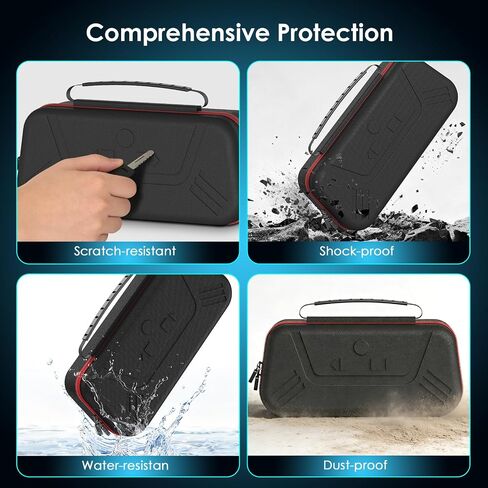 JDGPOKOO Hard Carrying Case for ASUS ROG Xbox Ally & ROG Xbox Ally X 7" 2025, 7 in 1 Accessories Bundle with 2 Screen Protectors, 4 Thumb Grip Caps, Portable Travel Storage Bag Fits Adapter, Cable in Saudi Arabia