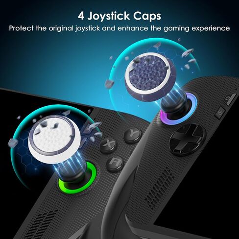 JDGPOKOO Hard Carrying Case for ASUS ROG Xbox Ally & ROG Xbox Ally X 7" 2025, 7 in 1 Accessories Bundle with 2 Screen Protectors, 4 Thumb Grip Caps, Portable Travel Storage Bag Fits Adapter, Cable in Saudi Arabia