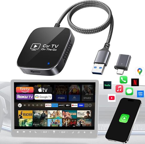 2-in-1 Wireless CarPlay Adapter & Autolink Pro 2026[Car TV Mate,Metal Case] in Kuwait