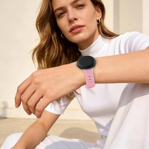 12 Pack Bands Compatible with Google Pixel 5/4/3/2/1 41mm Band for Women Men, Soft Silicone Sport Breathable Replacement Strap in Saudi Arabia