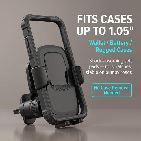 LeTinn Car Phone Holder Vent Mount Whit One-Hand Auto-Clamp,No Block A/C in Kuwait