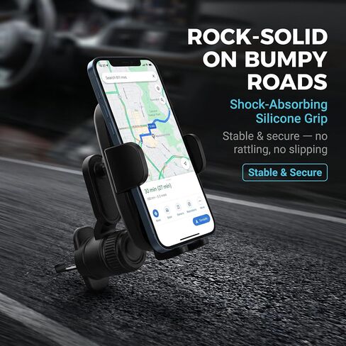 LeTinn Car Phone Holder Vent Mount Whit One-Hand Auto-Clamp,No Block A/C in Kuwait