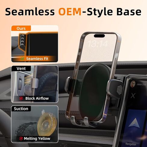 Phone Mount for Toyota Corolla (2019-2026, 8" Screen ONLY) / Corolla Hatchback (19-26) / Corolla Cross (2022-2026), Adjustable Dashboard Car Mount, Mobile Holder, 360° & Hands Free, with Storage Box in Kuwait