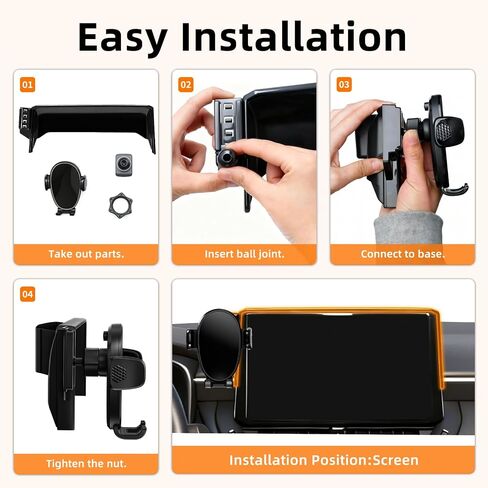 Phone Mount for Toyota Corolla (2019-2026, 8" Screen ONLY) / Corolla Hatchback (19-26) / Corolla Cross (2022-2026), Adjustable Dashboard Car Mount, Mobile Holder, 360° & Hands Free, with Storage Box in Kuwait