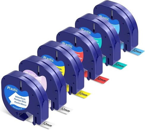 Replacement for DYMO Label Maker Refills Colored Plastic Label Tape 12mm in Kuwait