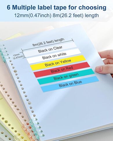 Replacement for DYMO Label Maker Refills Colored Plastic Label Tape 12mm in Kuwait