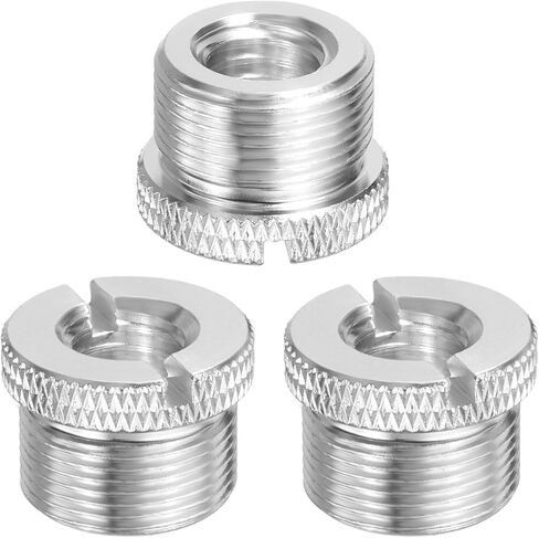 PATIKIL 3 Pcs 5/8"-11 Male to 1/4"-20 Female Convert Screw Adapters, Black in Kuwait