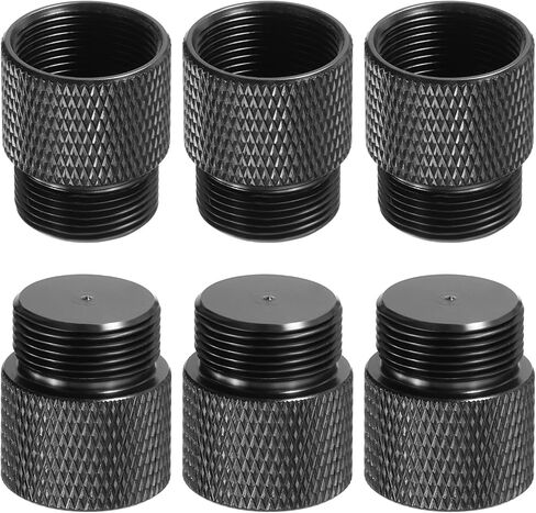 PATIKIL 6 Pcs 5/8"-27 Male to 3/8"-16 Female Convert Screw Adapters, Black in Kuwait
