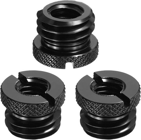 PATIKIL 3 Pcs 5/8"-11 Male to 3/8"-16 Female Convert Screw Adapters, Black in Kuwait