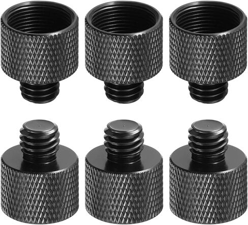 PATIKIL 3 Pcs 3/8"-16 Male to 5/8"-27 Female Convert Screw Adapters, Silver in Kuwait