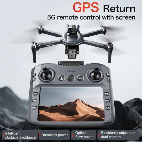 XT606 GPS Drone with 4K Camera for Adults, Camera Drone with 4.3" HD Screen in Kuwait
