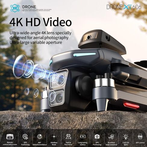 XT606 GPS Drone with 4K Camera for Adults, Camera Drone with 4.3" HD Screen in Kuwait