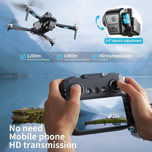 XT606 GPS Drone with 4K Camera for Adults, Camera Drone with 4.3" HD Screen in Kuwait
