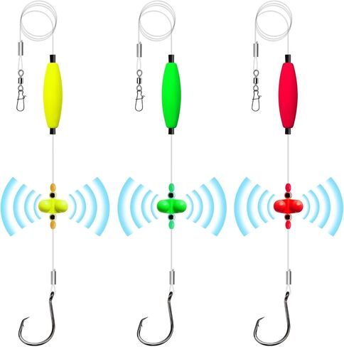 3/6Pcs Catfish Rigs with Reinforced Connections, Santee Rig Catfish, Take Down Rigs for Catfish with Double Rattles, Catfish Float Rigs Circle Hooks 6/0 8/0 in Saudi Arabia
