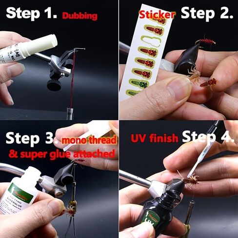 Set of 70 Fly Tying Realistic Mayfly Stonefly Nymph Rubber Bodies & Legs DIY Materials Kit Artificial Trout Fly Lure Bait Model Pre-Formed Segmented Aquatic Insect Lure Fly Tying Materials in Kuwait