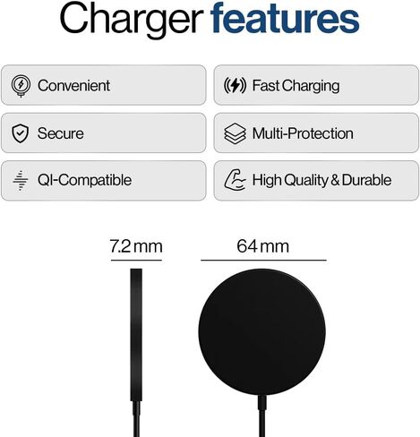 Spotminders Tracking Card 2-Pack for Wallet & Wireless Charger for Tracking Card, iPhone, AirPods 15W QI Compatible in Kuwait
