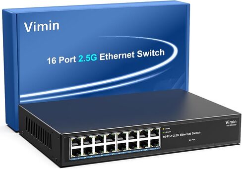 VIMIN 8-Port 2.5G Switch Unmanaged, Plug & Play, Desktop/Wall Mount in Kuwait