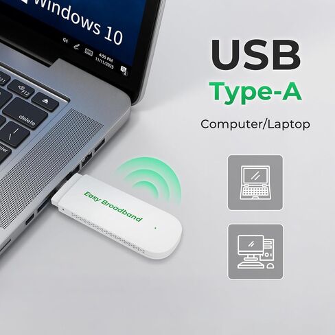 EIOTCLUB 4G LTE USB WiFi 6 Dongle Mobile Hotspot High-Speed for US+CA+MX+LA in Kuwait