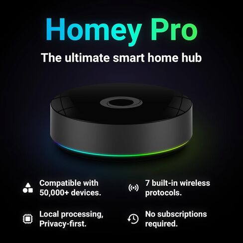 Homey Pro (2026) | Smart Hub for Home Automation – Features Z-Wave Plus, Zigbee, Wi-Fi, BLE, Infrared, Matter & Thread. Compatible with Siri, Alexa & Google Home. in Kuwait