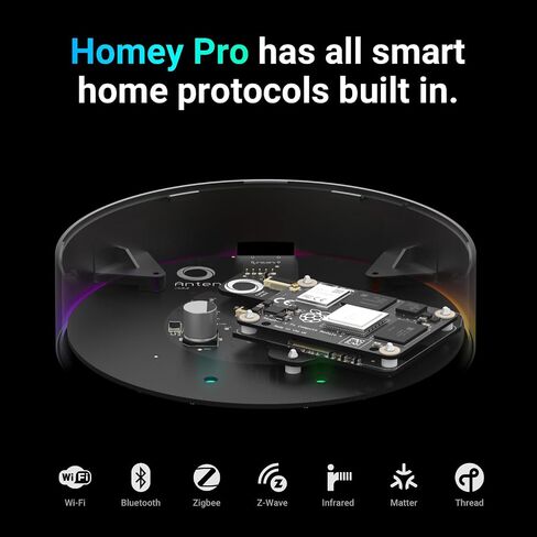Homey Pro (2026) | Smart Hub for Home Automation – Features Z-Wave Plus, Zigbee, Wi-Fi, BLE, Infrared, Matter & Thread. Compatible with Siri, Alexa & Google Home. in Kuwait