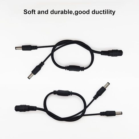 DC Power Splitter Security Camera Power Splitter 12V CCTV Power Cable (1 Female to 2 Male 5.5mm X 2.1mm, 10Pack) in Saudi Arabia