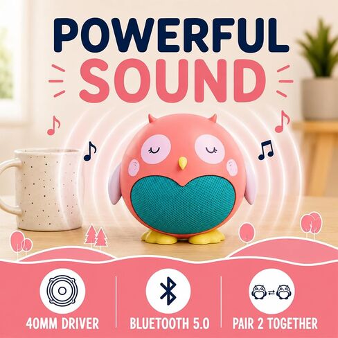 Planet Buddies Kids Bluetooth Speaker Wireless & Portable, Cute Owl Design in Kuwait