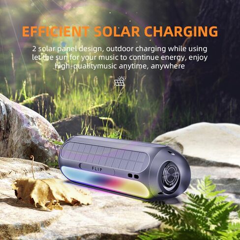 CYBORIS Solar Power Magnetic Golf Bluetooth Speaker, 30W Golf Speaker Outdoor Portable Wireless Speakers IPX6 Waterproof with LED RGB Lights 30H Playtime Deep Bass for Golf Cart Gifts, Beach, Hiking in Kuwait