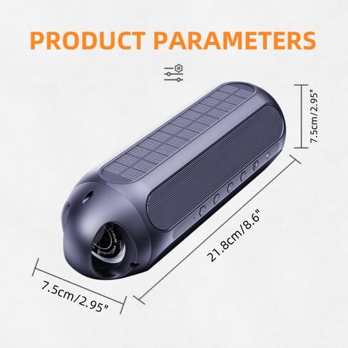 CYBORIS Solar Power Magnetic Golf Bluetooth Speaker, 30W Golf Speaker Outdoor Portable Wireless Speakers IPX6 Waterproof with LED RGB Lights 30H Playtime Deep Bass for Golf Cart Gifts, Beach, Hiking in Kuwait