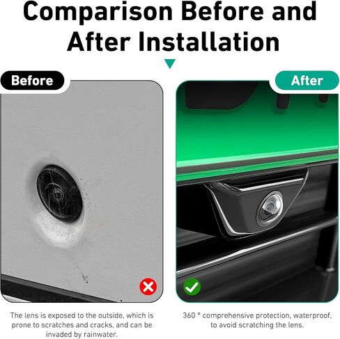 2 PCS Car Backup Camera Protector Covers, Clear HD Anti-Scratch Lens Cap, Car Rear View Camera Protection Cover, Universal for Most Cars in Saudi Arabia