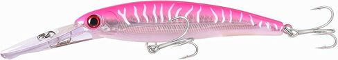 Long Lip Deep Diving Sinking Trolling Minnow, 2 Size 1.08oz/4.72in & 4.13oz/7.87in, Long Cast Hard Lure with Embossed Scale & Tiger Stripe for Mackerel, Redfish, Inshore/Offshore Saltwater Fishing in Saudi Arabia