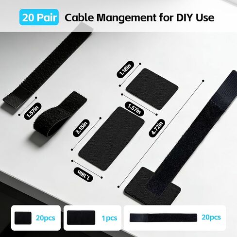 20 Pack Under Desk Cable Management Clips in Kuwait