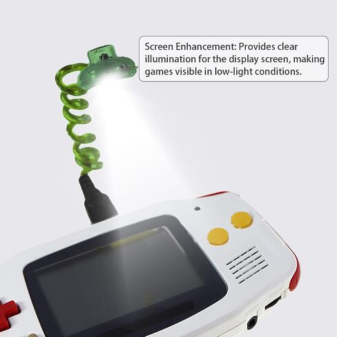Worm Light for Game Boy Advance GBA — Flexible LED Screen Illumination Lamp, Plug-in Backlight Attachment, No Batteries Required, Assorted Color in Kuwait