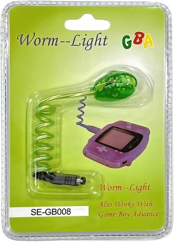 Worm Light for Game Boy Advance GBA — Flexible LED Screen Illumination Lamp, Plug-in Backlight Attachment, No Batteries Required, Assorted Color in Kuwait