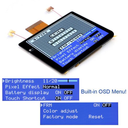 Laminated 2.8 inch IPS Screen Integer Scaling OSD For GBP Need Trim the Original Shell in Kuwait