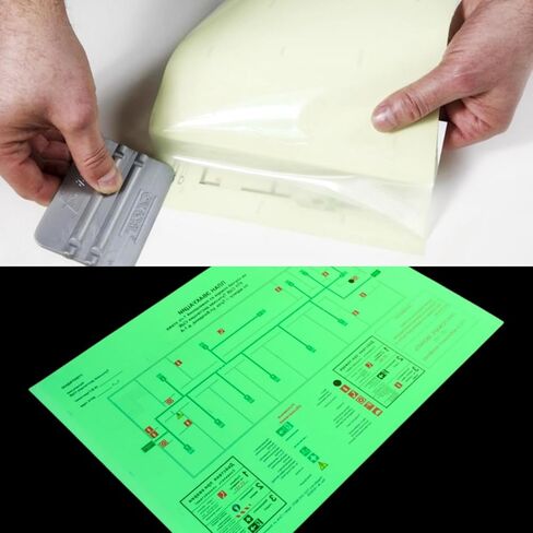 Glow in the Dark Cold Lamination Film A4 5 Sheets/Pack Green in Kuwait