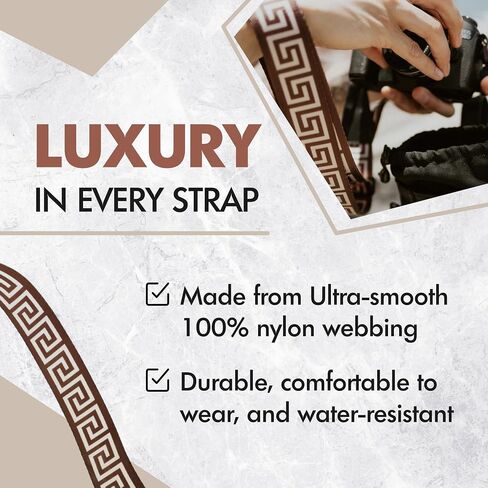 C Coiro Camera Harness for 2 Cameras + Camera Neck Strap with Pattern Design Camera Straps for Photographers of All Levels in Kuwait