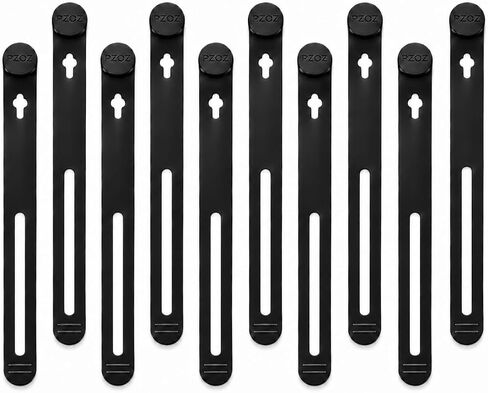 PZOZ Silicone Cable Ties 10 Pack, Reusable Cable Organizer Straps for Cords in Kuwait